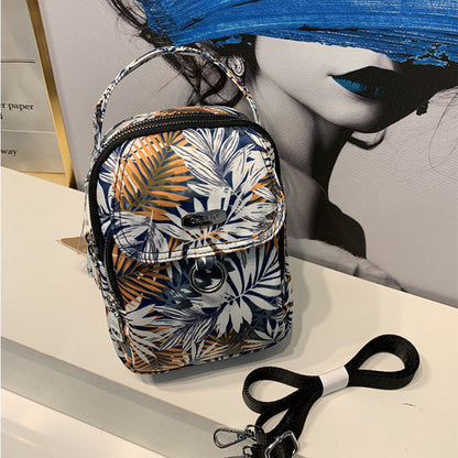 Crossbody taske med nylon print