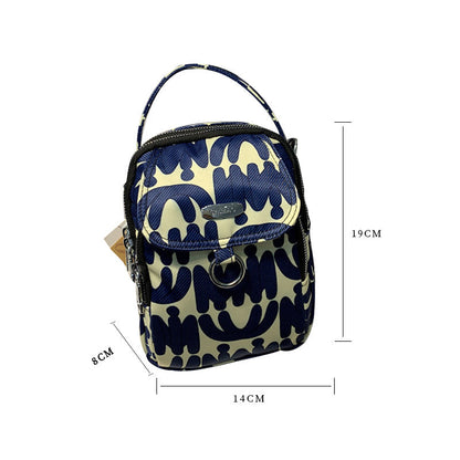 Crossbody taske med nylon print