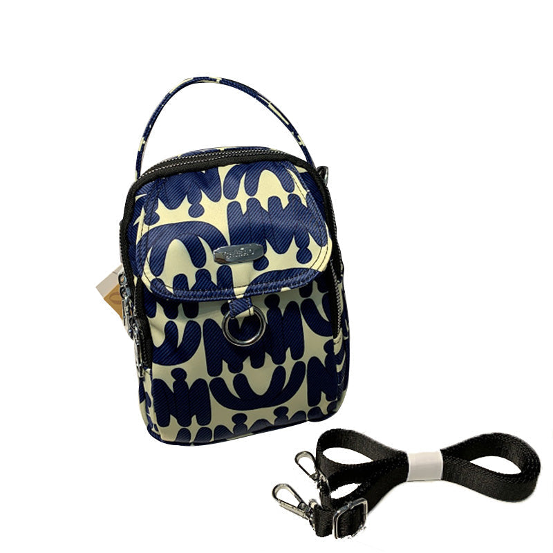 Crossbody taske med nylon print